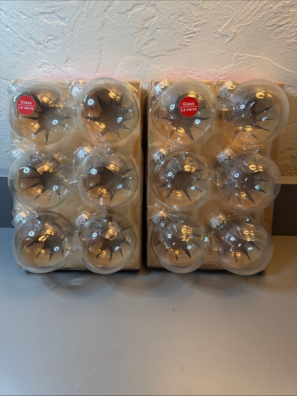 Celebrate It Clear Glass Ornaments - Transparent